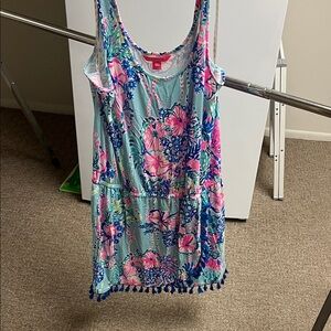 Lilly Pulitzer Floral Jumpsuit in Pink and Blue